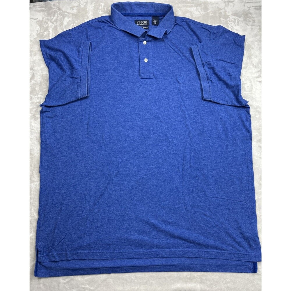 Chaps Polo Shirt Mens 3XLT Blue Green Lot Stretch Golf Classic Crest Embroidered - Picture 8 of 10